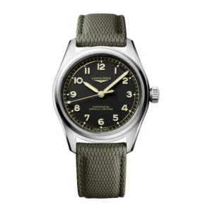 Longines Spirit Pilot 3 Hands 39mm Mens Watch Rubber Black MPN: L38094539