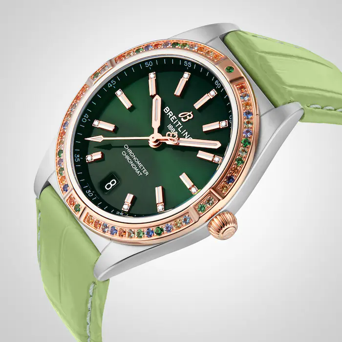 Breitling Chronomat Automatic 36 South Sea Green Leather Strap Ladies Watch MPN: U10380611L1P1