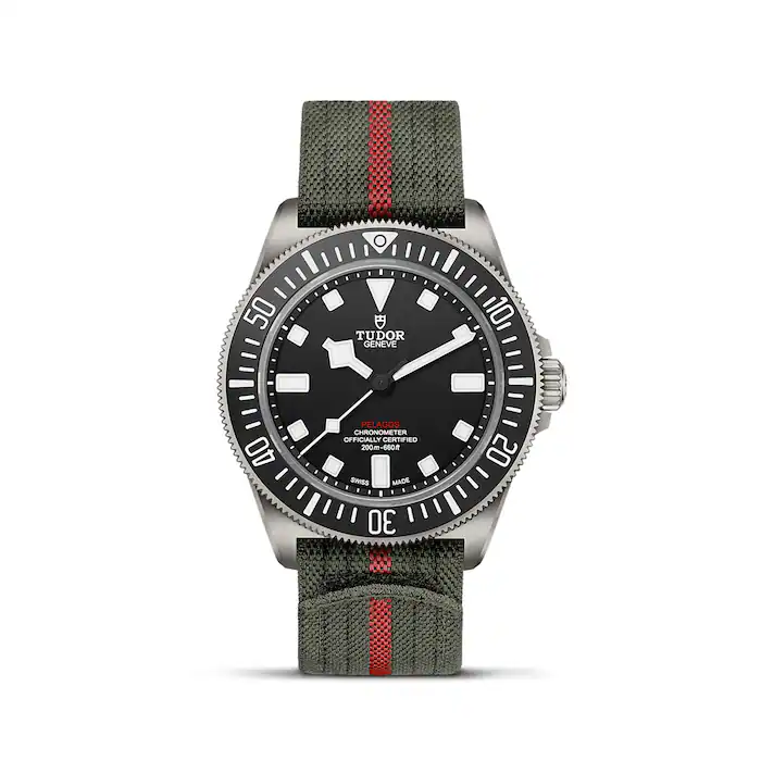 Tudor Pelagos FXD Manufacture Calibre MT5602 42mm Titanium Case Green Fabric Strap MPN: M25717N-0001