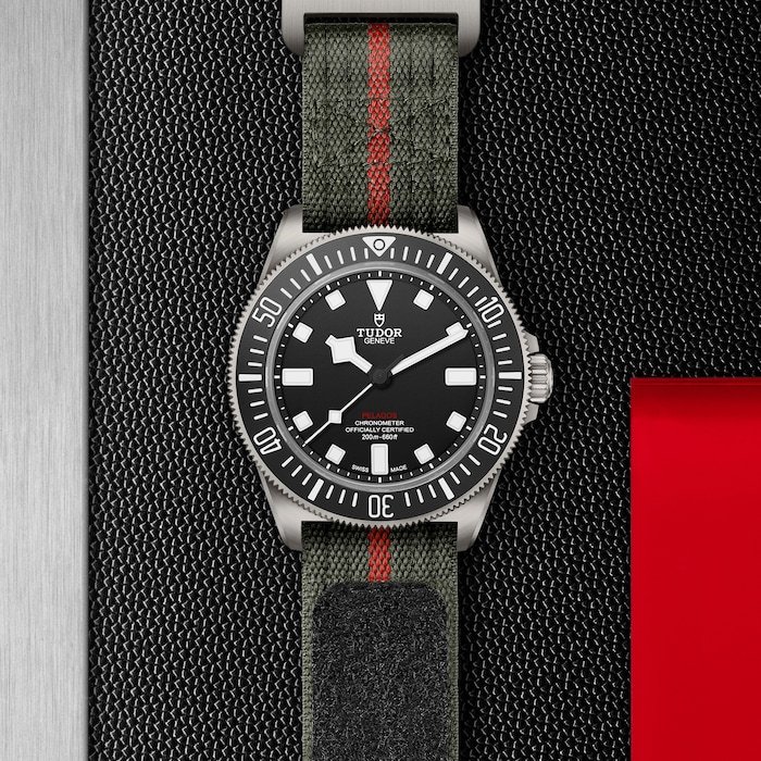 Tudor Pelagos FXD Manufacture Calibre MT5602 42mm Titanium Case Green Fabric Strap MPN: M25717N-0001