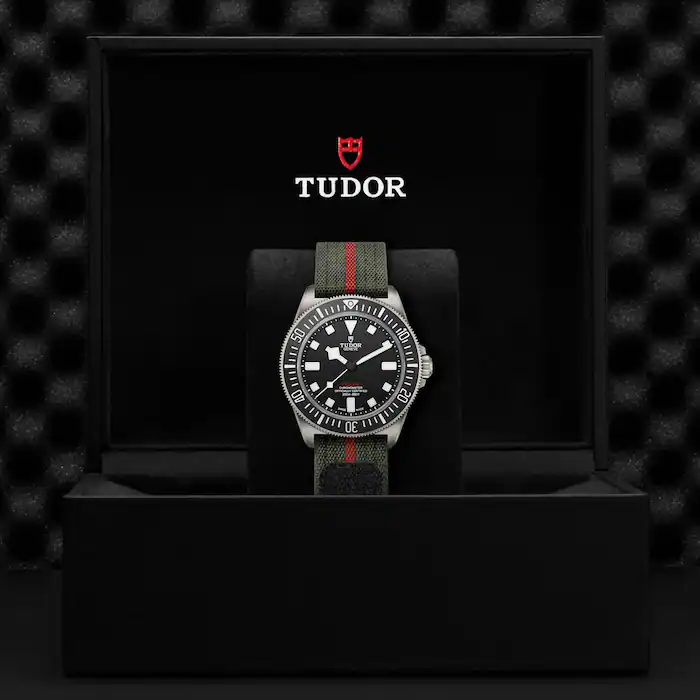 Tudor Pelagos FXD Manufacture Calibre MT5602 42mm Titanium Case Green Fabric Strap MPN: M25717N-0001